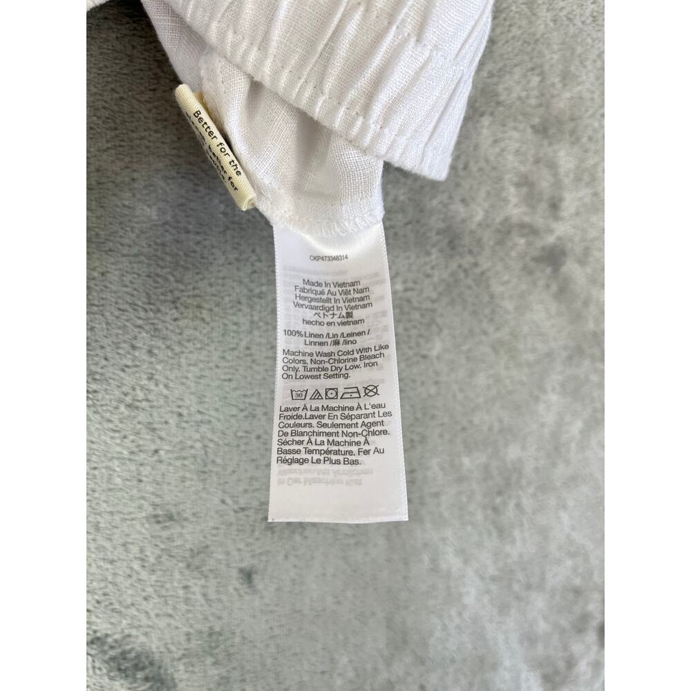Madewell 100% Linen White Neale Shorts 12 Preppy Lagenlook Coastal Grandmother - Picture 9 of 16